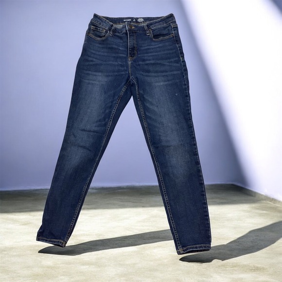 Old Navy Rockstar Super Skinny Jeans High Rise Blue Denim Women's Size 6 Short - Picture 1 of 11